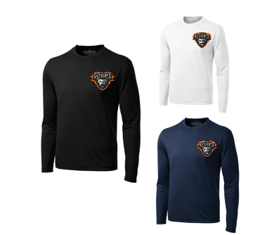 MER BLEUE LOUPS ATC DRYFIT LONG SLEEVE WITH LEFT CHEST HEAT PRESSED LOGO