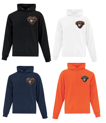 MER BLEUE LOUPS ATC COTTON HOODIE WITH HEAT PRESSED LEFT CHEST LOGO