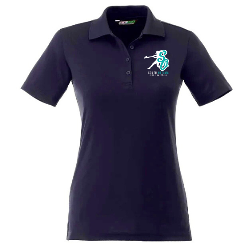 OTTAWA SOUTH LITTLE LEAGUE BASEBALL CX2 EAGLE GOLF SHIRT ADULT/LADIES WITH GIRLS BASEBALL HEAT PRESS LOGO ON LEFT CHEST