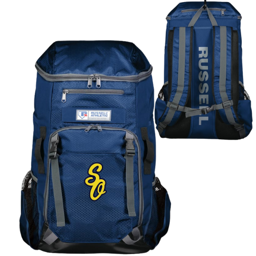 OTTAWA SOUTH LITTLE LEAGUE BASEBALL RUSSELL DIAMOND GEAR BASEBALL BACKPACK- NAVY WITH EMBROIDERED SO LOGO
