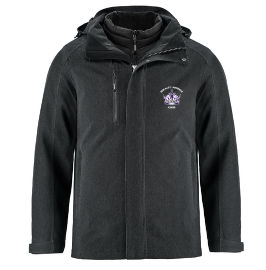 RIDEAU ST LAWRENCE HOCKEY APEX MEN'S 3 IN 1 JACKET WITH EMBROIDERED LOGO ON OUTER SHELL ONLY