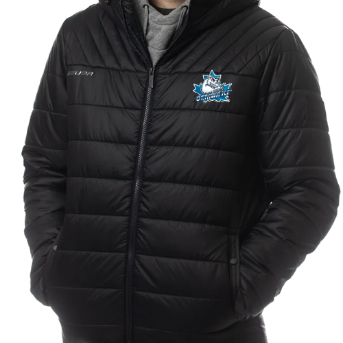 OTTAWA ICE BAUER HOODED PUFFER JACKET WITH EMBROIDERED LEFT CHEST LOGO