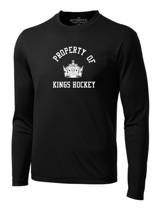 RIDEAU ST LAWRENCE KINGS DRYFIT LONG SLEEVE TSHIRT WITH FULL FRONT HEAT PRESS LOGO