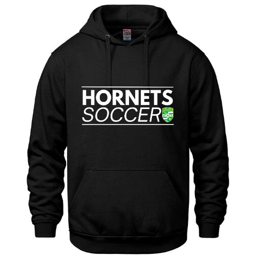 HORNETS VAULT PULLOVER HOODED SWEATSHIRT WITH FULL FRONT HEAT PRESSED LOGO