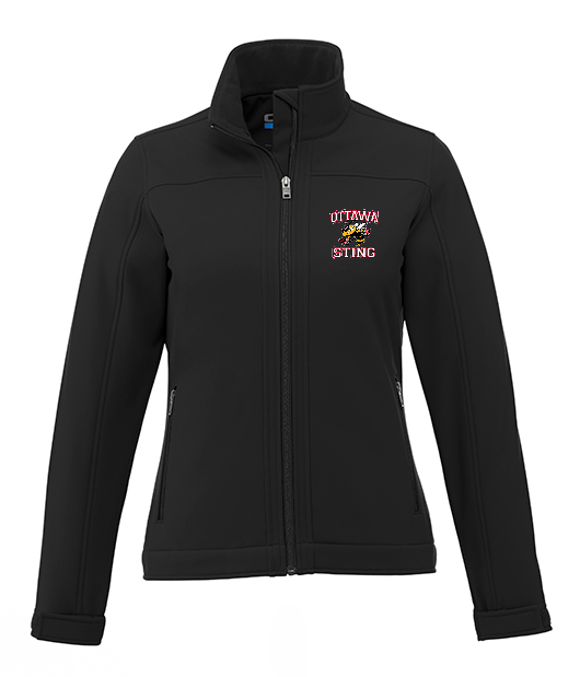 OTTAWA STING HOCKEY CX2 SOFTSHELL JACKET - LADIES- WITH EMBROIDERED LEFT CHEST LOGO