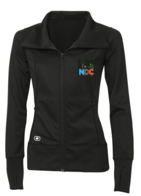 ÉCOLE ÉLÉMENTAIRE CATHOLIQUE NOTRE DAME DES CHAMPS OGIO LADIES FULL ZIP POLY JACKET WITH EMBROIDERED LEFT CHEST LOGO