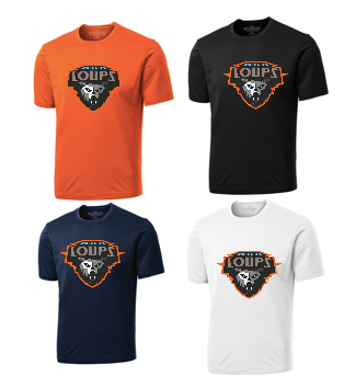 MER BLEUE LOUPS ATC DRYFIT SHORT SLEEVE WITH FULL FRONT HEAT PRESSED LOGO