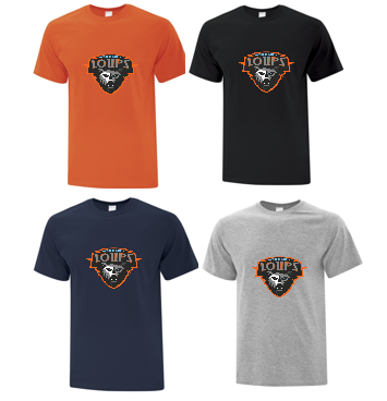 MER BLEUE LOUPS ATC COTTON SHORT SLEEVE TSHIRT WITH HEAT PRESSED FULL FRONT LOGO
