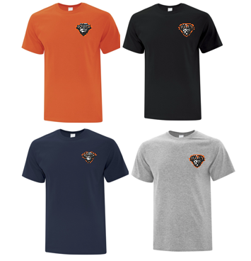 MER BLEUE LOUPS ATC COTTON SHORT SLEEVE TSHIRT WITH HEAT PRESSED LEFT CHEST LOGO