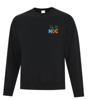 ÉCOLE ÉLÉMENTAIRE CATHOLIQUE NOTRE DAME DES CHAMPS COTTON CREW SWEATSHIRT WITH LEFT CHEST EMBROIDERED LOGO