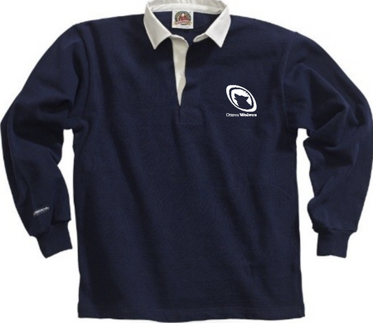 OTTAWA WOLVES RUGBY BARBARIAN RUGBY SHIRTS WITH EMBROIDERED LOGO