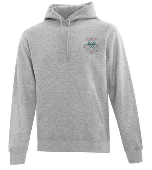 ROCKCLIFFE LAWN TENNIS CLUB GILDAN COTTON FLEECE HOODIE WITH HEAT PRESSED LEFT CHEST LOGO