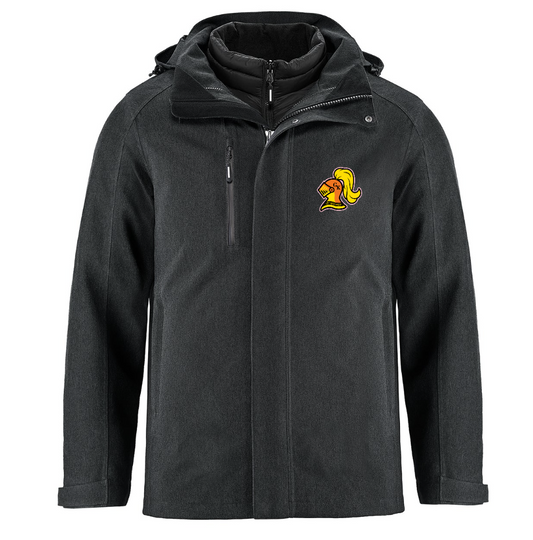 GOLDEN KNIGHTS CANADA SPORTSWEAR APEX MEN'S 3 IN 1 WINTER JACKET WITH EMBROIDERED LOGO ON OUTER SHELL