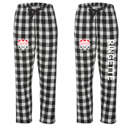 CAPITAL RINGETTE CLASSIC BOXERCRAFT PYJAMA PANTS WITH HEAT PRESS CRC LOGO ON LEG