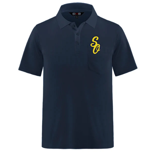 OTTAWA SOUTH LITTLE LEAGUE BASEBALL CX2 EAGLE GOLF SHIRT ADULT WITH SO HEAT PRESS LOGO ON LEFT CHEST