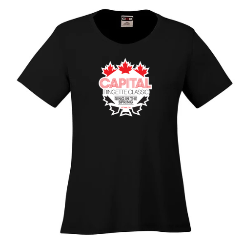 CAPITAL RINGETTE CLASSIC DRYFIT TSHIRT SHORT SLEEVE WITH LARGE CRC FULL FRONT LOGO