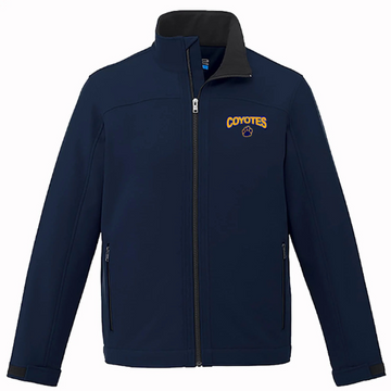 RUSSELL COYOTES CX2 LIGHTWEIGHT SOFTSHELL YOUTH AND MEN'S JACKET WITH EMBROIDERED LEFT CHEST LOGO