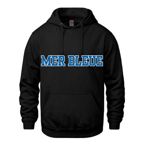 MER BLEUE LOUPS ATC COTTON HOODIE WITH FULL FRONT APPLIQUE
