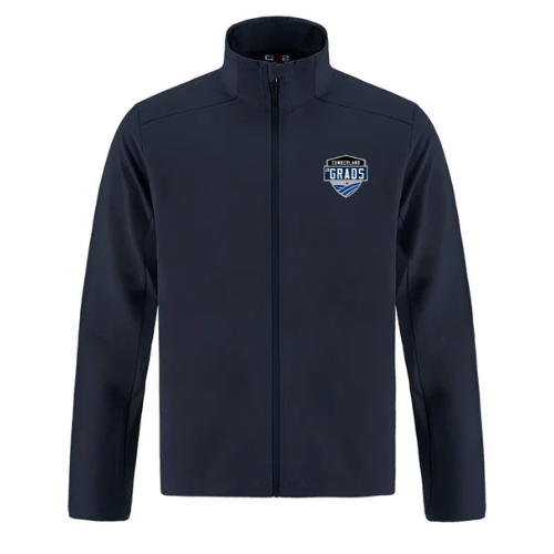 CUMBERLAND JR GRADS PURSUIT PACKABLE YOUTH TRACK JACKET WITH EMBROIDERED LEFT CHEST LOGO