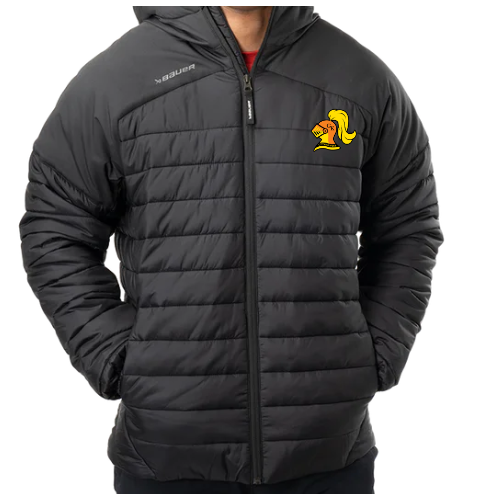 GOLDEN KNIGHTS BAUER HOODED PUFFER JACKET WITH EMBROIDERED LEFT CHEST LOGO